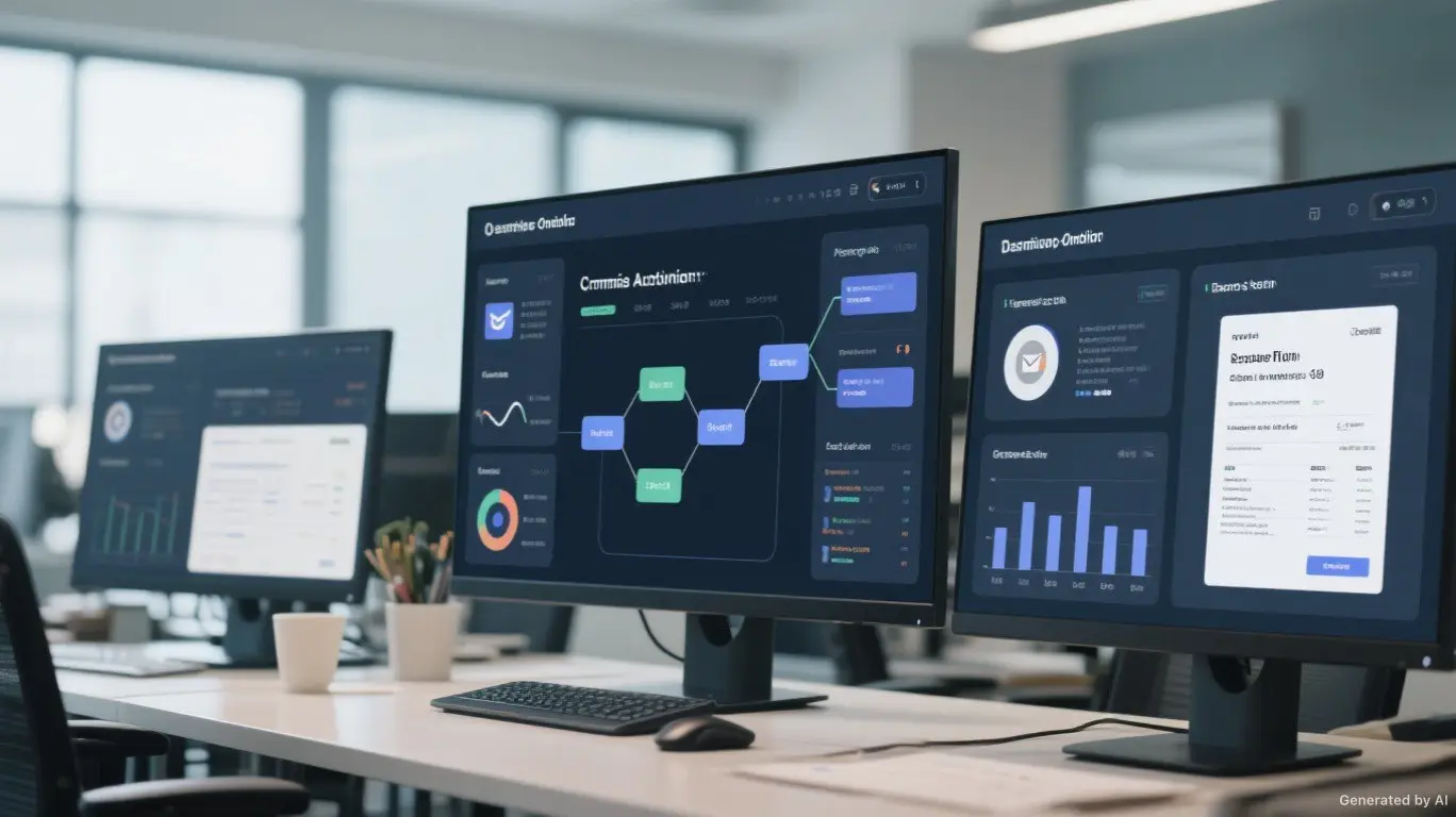 Illustration of an automated client onboarding workflow